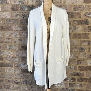LOFT Elegant Cream color  Knit Cardigan large
